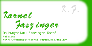 kornel faszinger business card